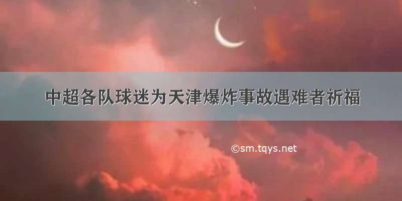 中超各队球迷为天津爆炸事故遇难者祈福
