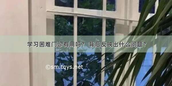 学习困难门诊有用吗？ 背后反映出什么问题？