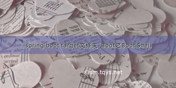 spring boot target文件夹_Boot之Boot Shell