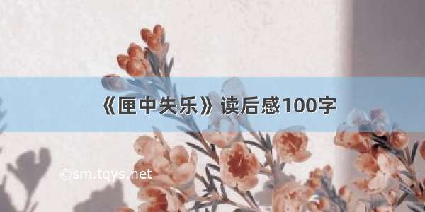 《匣中失乐》读后感100字