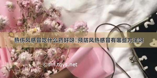 热伤风感冒吃什么药好呀	预防风热感冒有哪些方法呀