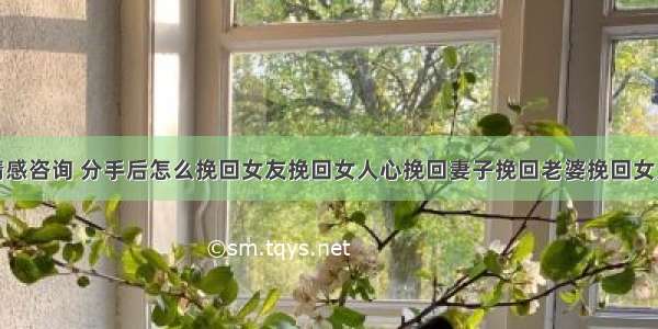 情感咨询 分手后怎么挽回女友挽回女人心挽回妻子挽回老婆挽回女人