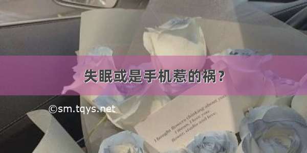 失眠或是手机惹的祸？