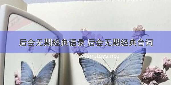 后会无期经典语录 后会无期经典台词