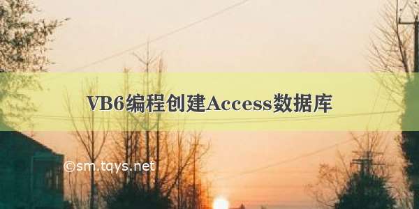 VB6编程创建Access数据库