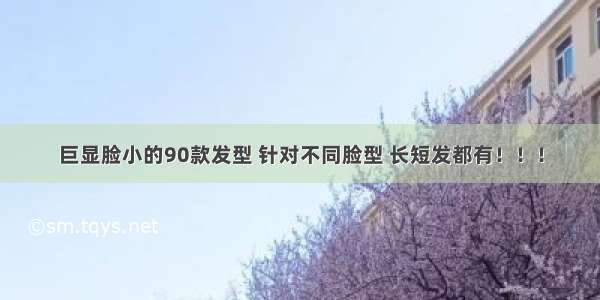 巨显脸小的90款发型 针对不同脸型 长短发都有！！！