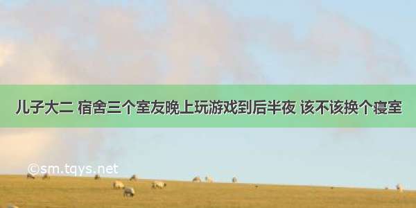 儿子大二 宿舍三个室友晚上玩游戏到后半夜 该不该换个寝室