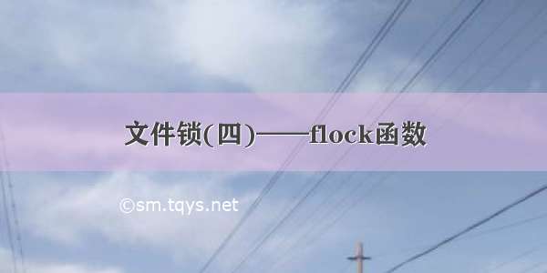 文件锁(四)——flock函数