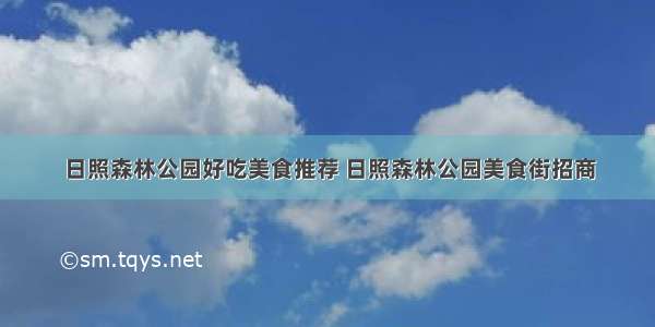 日照森林公园好吃美食推荐 日照森林公园美食街招商