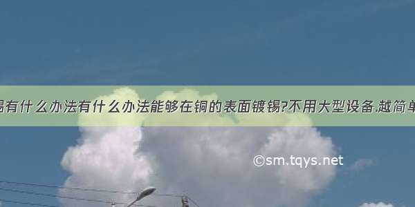 铜镀锡有什么办法有什么办法能够在铜的表面镀锡?不用大型设备.越简单越好.