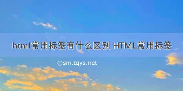 html常用标签有什么区别 HTML常用标签