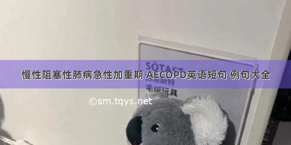 慢性阻塞性肺病急性加重期 AECOPD英语短句 例句大全