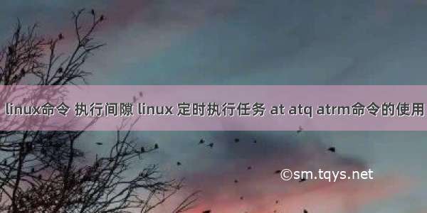 linux命令 执行间隙 linux 定时执行任务 at atq atrm命令的使用
