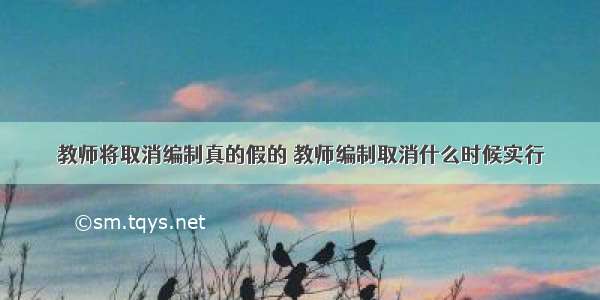 教师将取消编制真的假的 教师编制取消什么时候实行