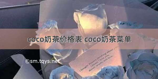 coco奶茶价格表 coco奶茶菜单