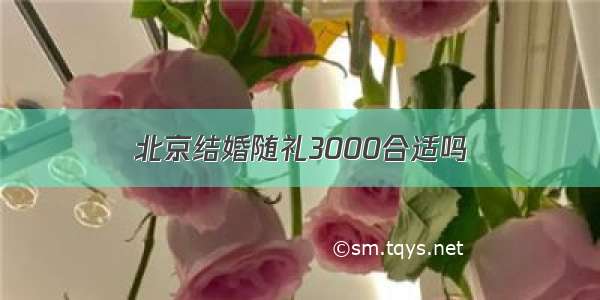 北京结婚随礼3000合适吗