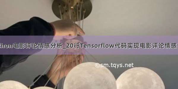 python电影评论情感分析_20行Tensorflow代码实现电影评论情感分析