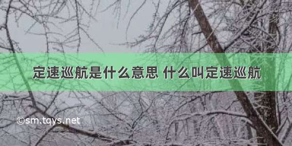 定速巡航是什么意思 什么叫定速巡航