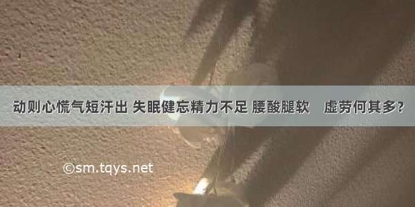 动则心慌气短汗出 失眠健忘精力不足 腰酸腿软    虚劳何其多？