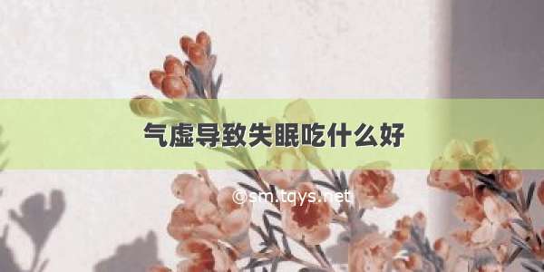 气虚导致失眠吃什么好