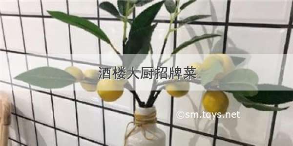 酒楼大厨招牌菜