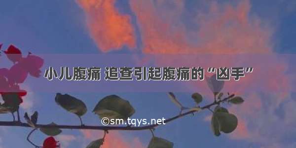 小儿腹痛 追查引起腹痛的“凶手”