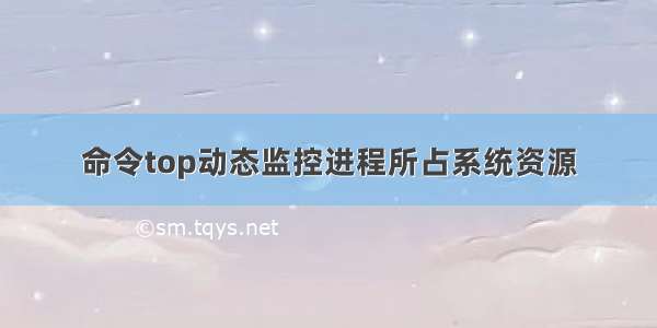 命令top动态监控进程所占系统资源