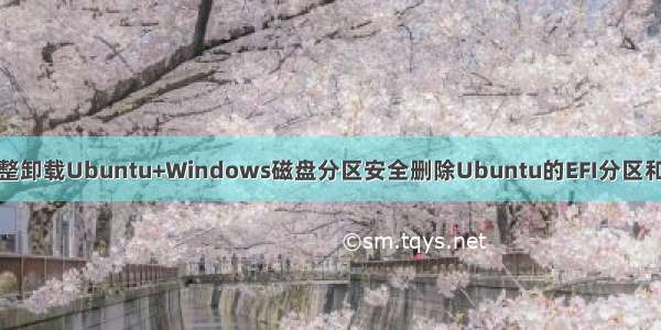 双系统完整卸载Ubuntu+Windows磁盘分区安全删除Ubuntu的EFI分区和其他分区