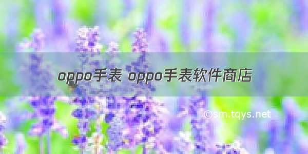 oppo手表 oppo手表软件商店