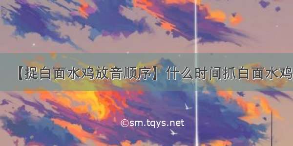 【捉白面水鸡放音顺序】什么时间抓白面水鸡