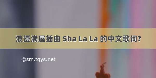 浪漫满屋插曲 Sha La La 的中文歌词?