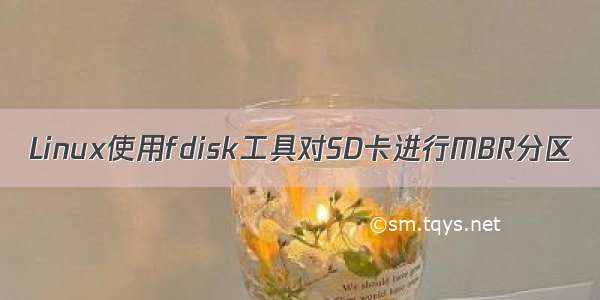 Linux使用fdisk工具对SD卡进行MBR分区