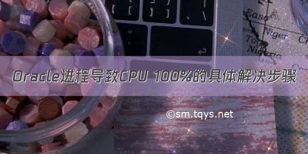 Oracle进程导致CPU 100%的具体解决步骤