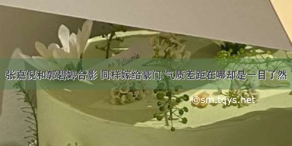 张嘉倪和郭碧婷合影 同样嫁给豪门 气质差距在哪却是一目了然