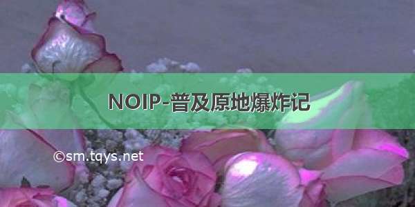 NOIP-普及原地爆炸记