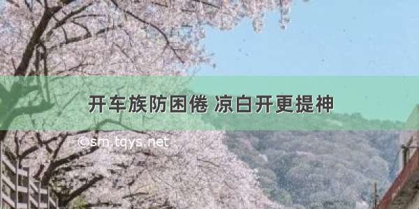 开车族防困倦 凉白开更提神