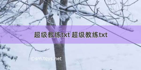 超级教练txt 超级教练txt