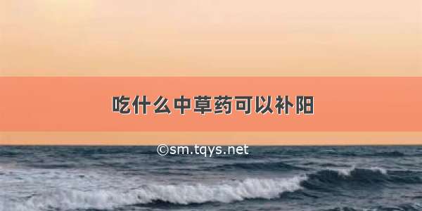 吃什么中草药可以补阳