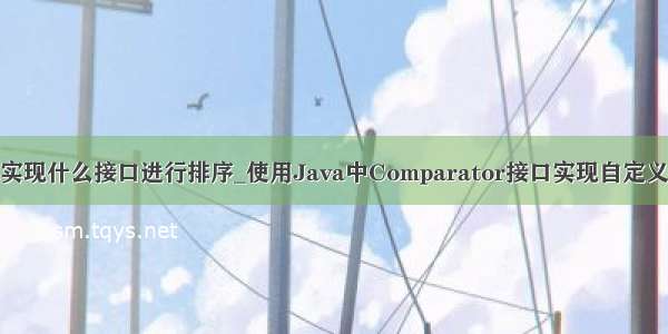 java实现什么接口进行排序_使用Java中Comparator接口实现自定义排序