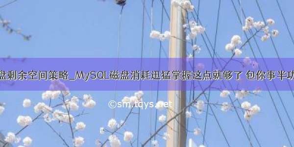 磁盘剩余空间策略_MySQL磁盘消耗迅猛掌握这点就够了 包你事半功倍