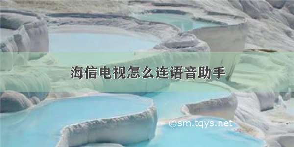 海信电视怎么连语音助手