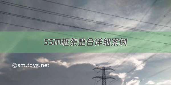 SSM框架整合详细案例