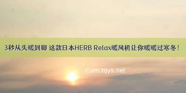 3秒从头暖到脚 这款日本HERB Relax暖风机让你暖暖过寒冬！