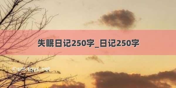 失眠日记250字_日记250字