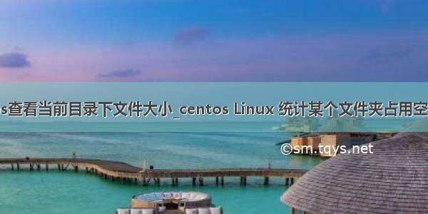 centos查看当前目录下文件大小_centos Linux 统计某个文件夹占用空间大小