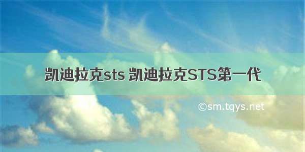 凯迪拉克sts 凯迪拉克STS第一代