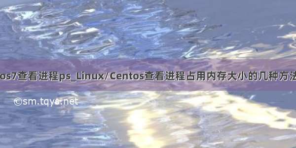 centos7查看进程ps_Linux/Centos查看进程占用内存大小的几种方法总结