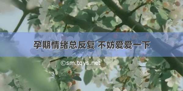 孕期情绪总反复 不妨爱爱一下