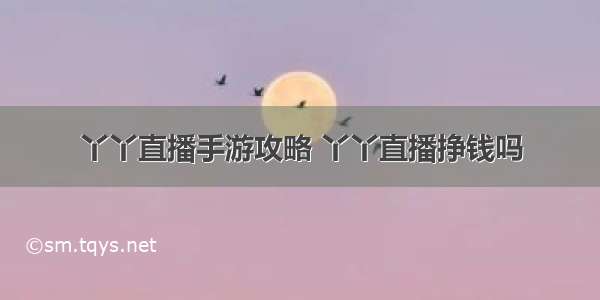 丫丫直播手游攻略 丫丫直播挣钱吗