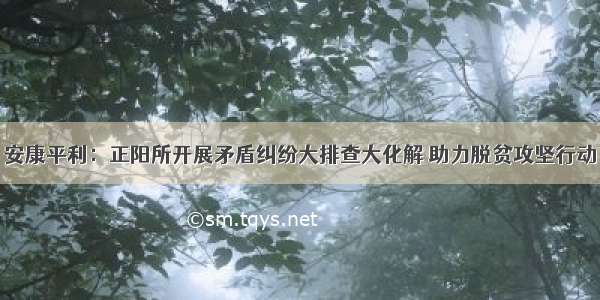 安康平利：正阳所开展矛盾纠纷大排查大化解 助力脱贫攻坚行动